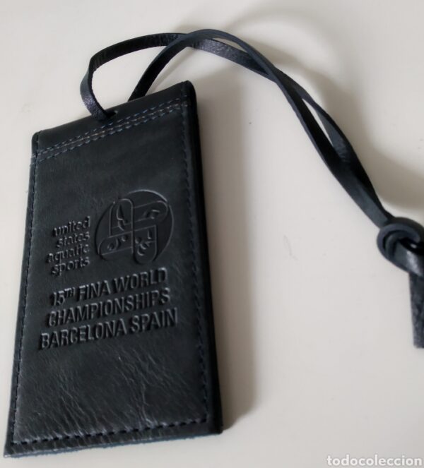 Cartera oficial de piel para acreditación eq.EEUU en Campeonato Mundial de Natación en Barcelona - Imagen 2