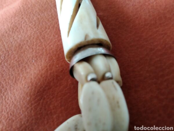Antiguo collar de hueso .30cm - Imagen 2
