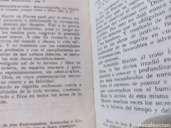 Librito y estampa de Sant Martín de Porres - Imagen 2